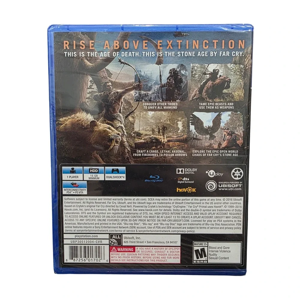 Far Cry Primal PS4 PlayStation 4 Game Ubisoft New Sealed Stone Age Action RPG‎